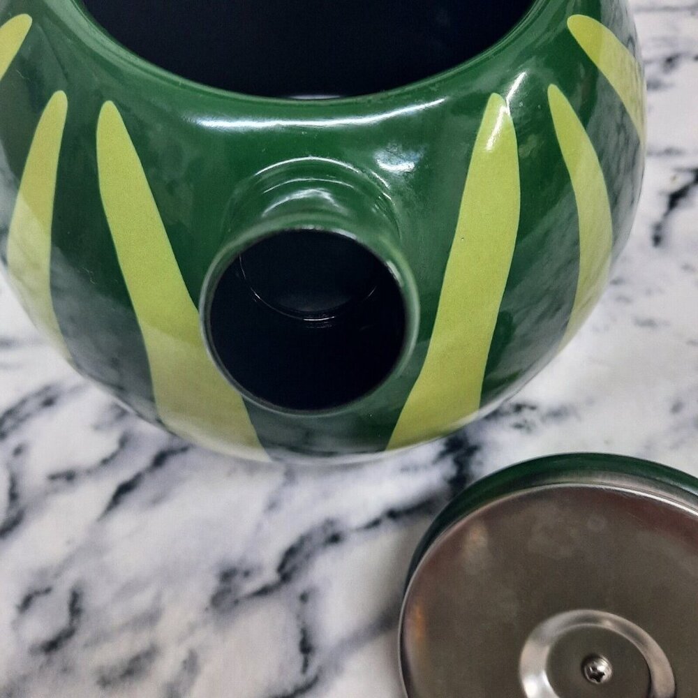 Vintage 90s Copco Watermelon Theme Enamel Metal Teapot Whistling Tea Kettle Pot - Picture 9 of 11